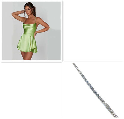 Robe Courte à Bretelles pour Femme - Élégance et Confort - VoltÉlan