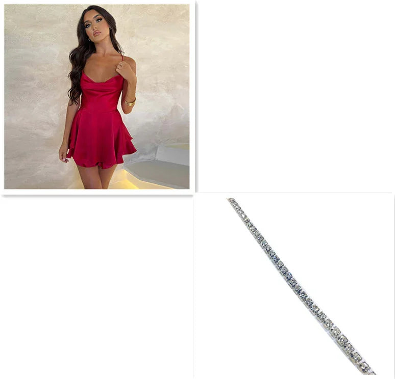 Robe Courte à Bretelles pour Femme - Élégance et Confort - VoltÉlan