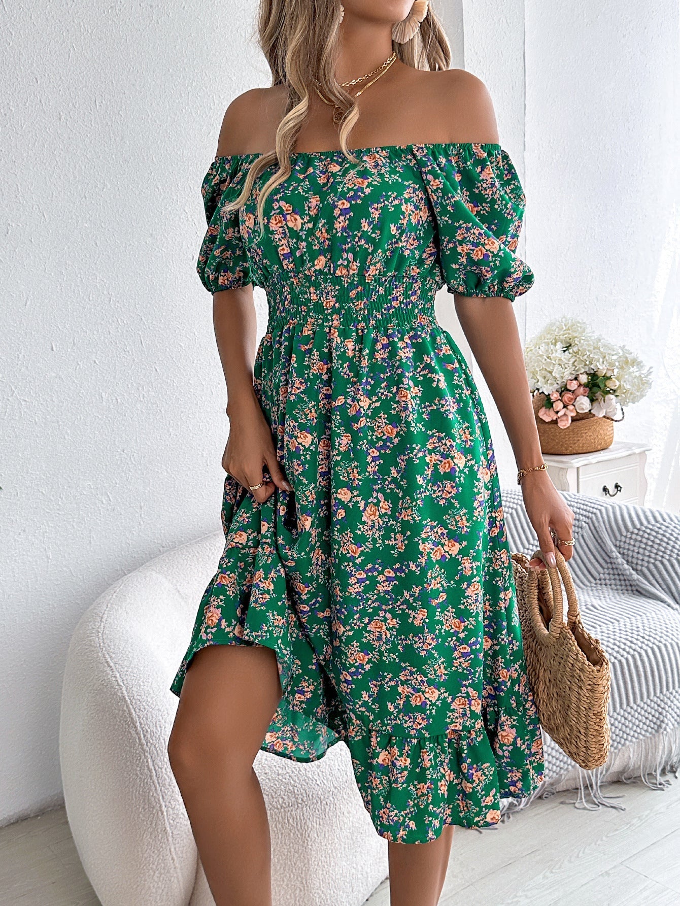 Robe d’Été à Imprimé Floral - VoltÉlan