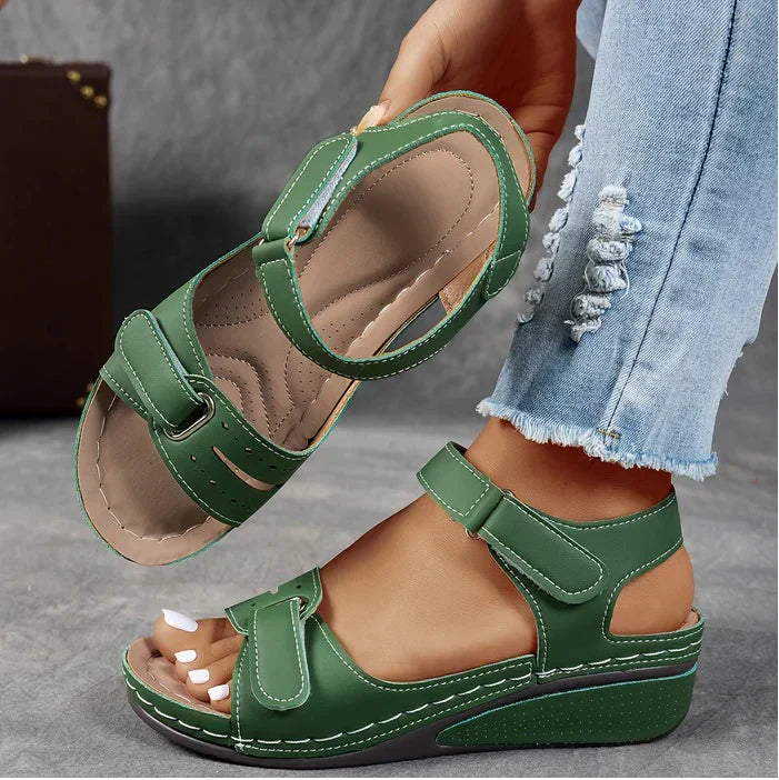 Sandales à brides pour femmes vert