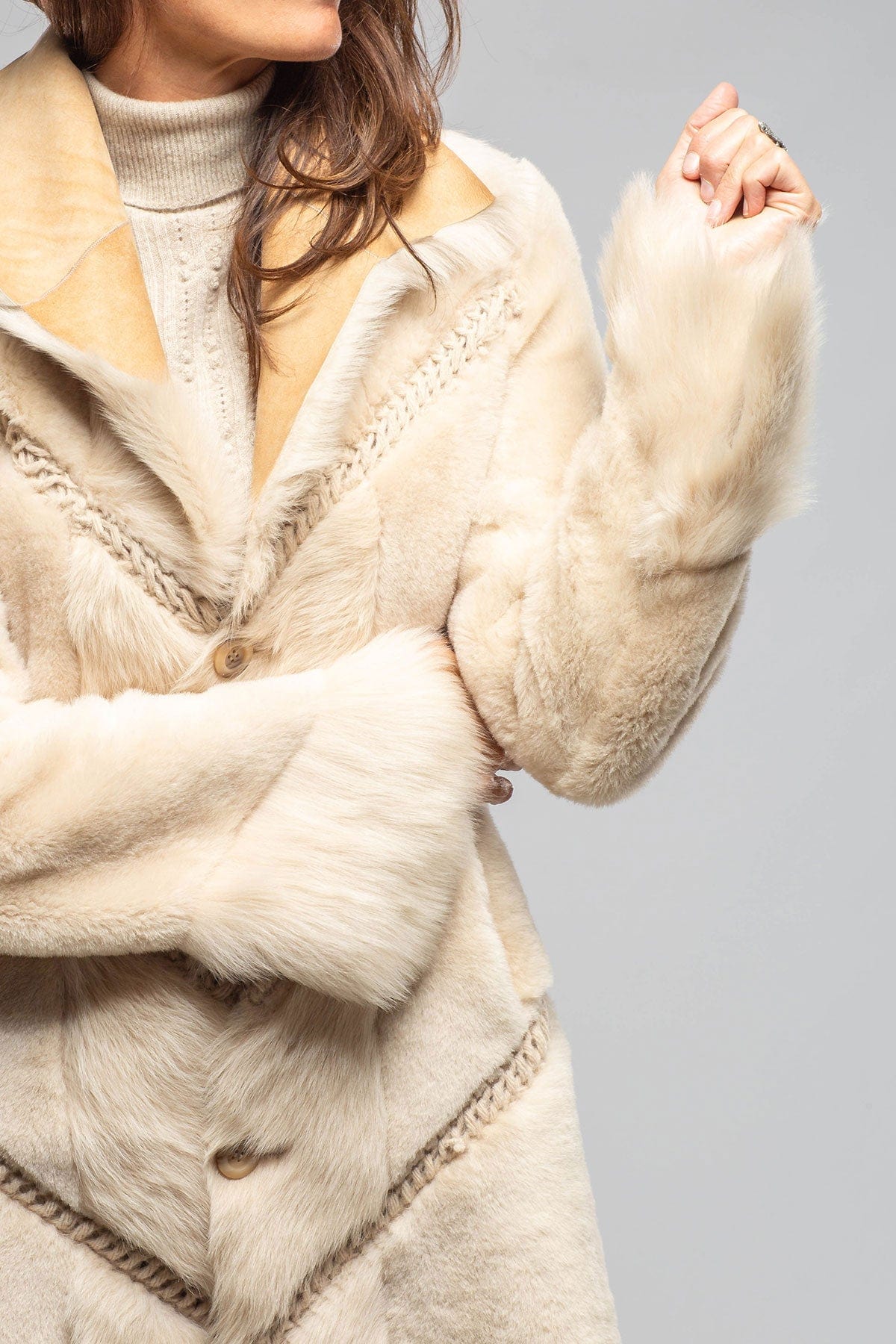 Amaya Shearling In Vintage Palomino