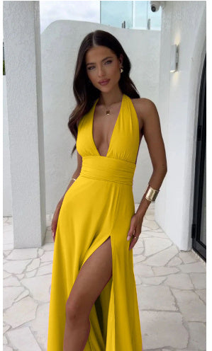 Robe Échancrée Élégante - Robe Femme Décolletée Chic et sexy à Dos Nu